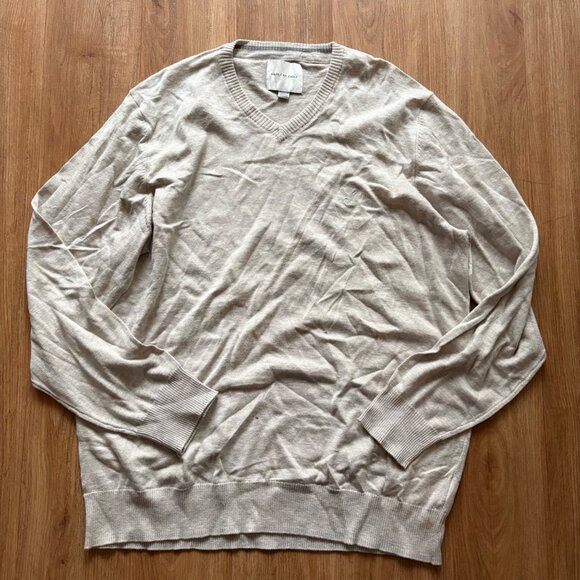 American Eagle Long Sleeve Knit V-Neck Sweater Grey NWT Men’s Size XXL - Picture 2 of 9